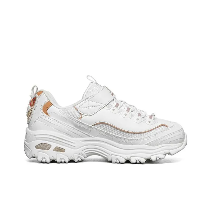 Skechers D'LITES Series Anti-Slip Wear-Resistant Kids Lifestyle Shoes Milk White Teenagers-1