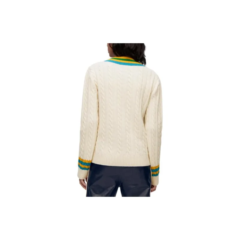 LOEWE Varsity Sweater 'Soft White'-2