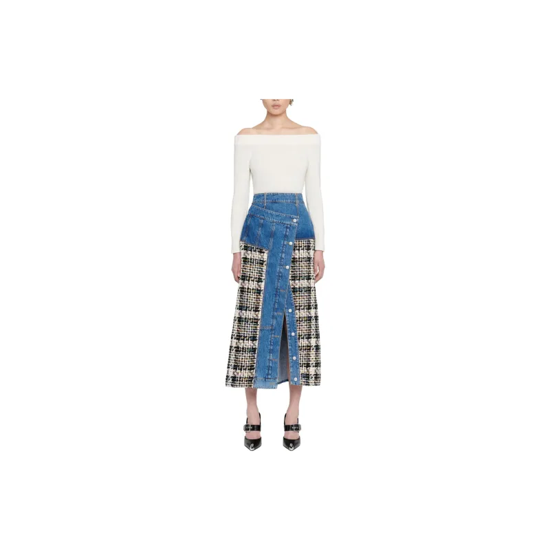 Alexander McQueen Off Shoulder Long Sleeved Jumper-1