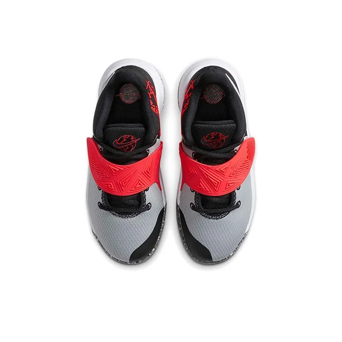 Nike Slip-Resistant Cushioning Low-Top Children's Basketball Shoes Black Gray Red Children Aged 3-7 Years Old-3