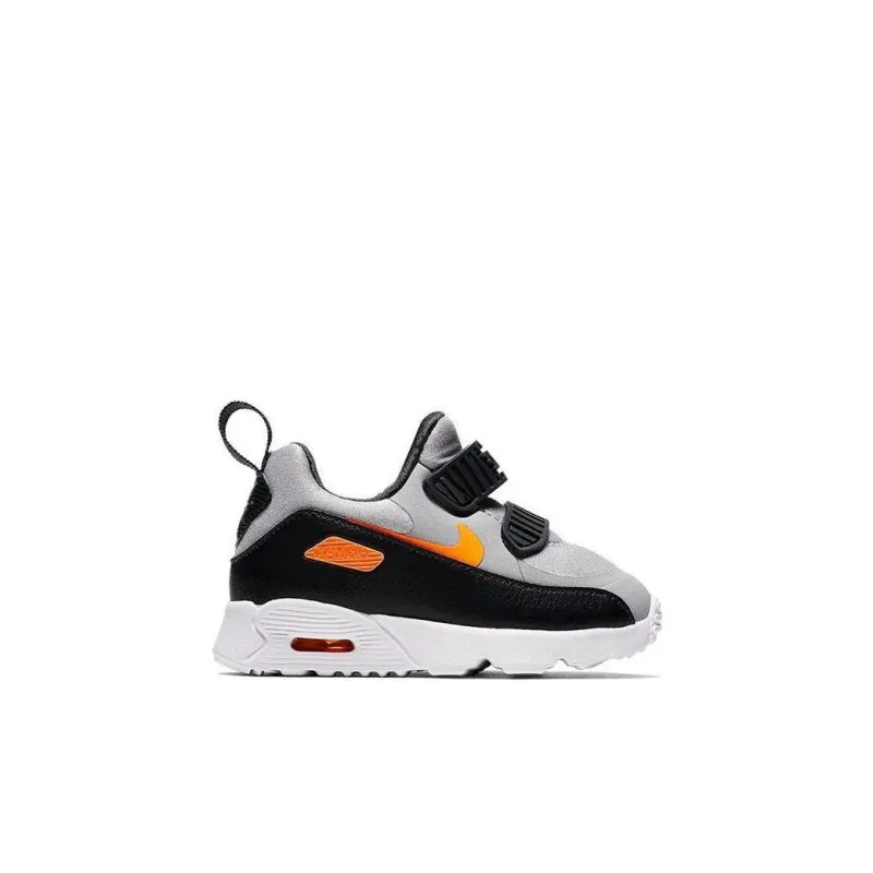 Nike Air Max 90 Cushioning Anti-Slip And Wear-Resistant Low-Top Sports Casual Shoes Black Silver Infant And Toddler-1