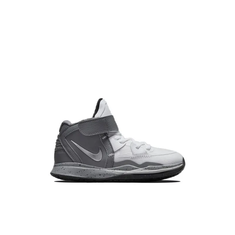 Nike Kyrie 8 Infinity White Cement Mid Top Children's Basketball Shoes Gray White Children Aged 3 7 Years Old-1