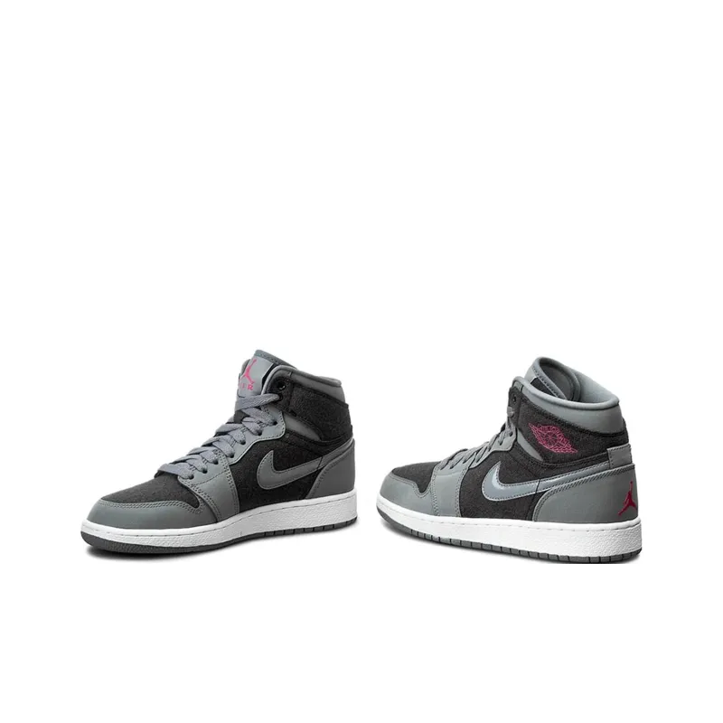 Jordan 1 Retro High GS Cool Grey Vivid Pink-4