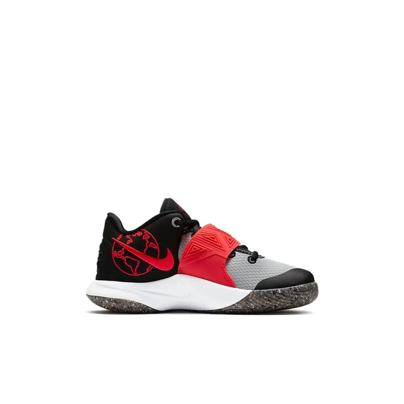 Nike Slip-Resistant Cushioning Low-Top Children's Basketball Shoes Black Gray Red Children Aged 3-7 Years Old-1