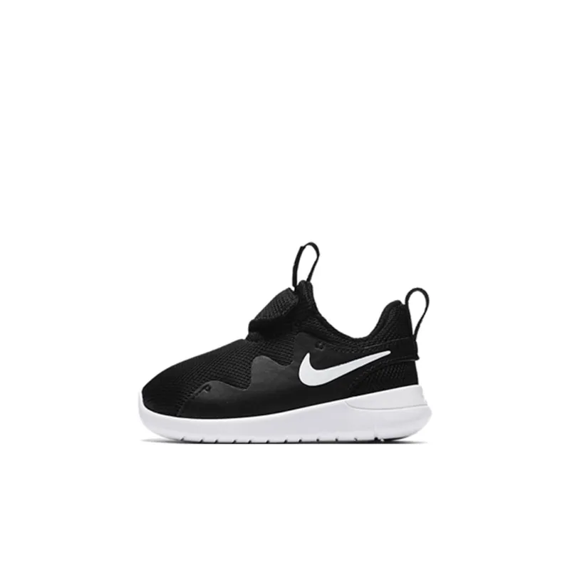 Nike Tessen Anti Slip Wear Resistant Low Top Running Shoes Black White Infant And Toddler-0