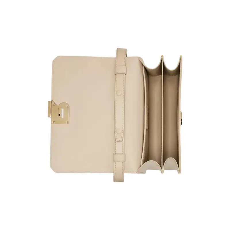 Ralph Lauren Calfskin Handbag Shoulder Bag Crossbody Bag Regular Women's Khaki-3