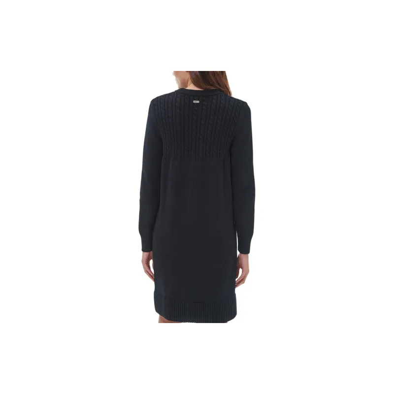 BARBOUR Stitch Guernsey Dress Long-Sleeved Dresses Women's Black-1
