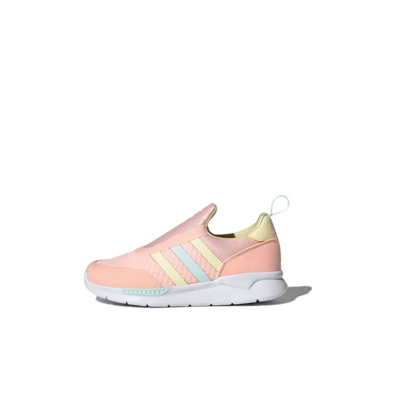 Adidas Originals ZX 360 Abrasion Resistant Sports Casual Shoes Pink Children Aged 3 7 Years Old-0