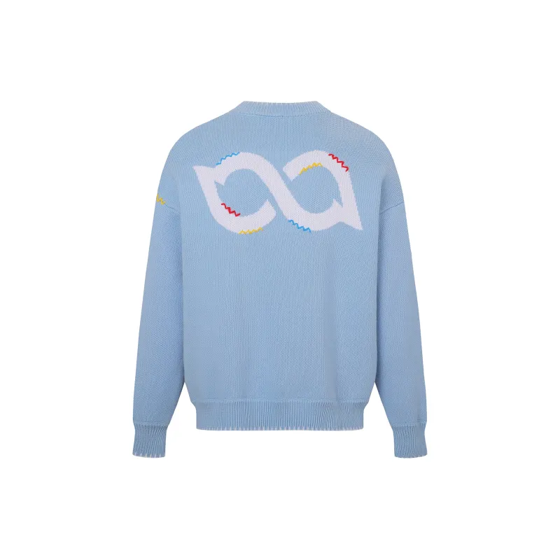 BIPOLAR Sweater Unisex Black Apricot Blue-10