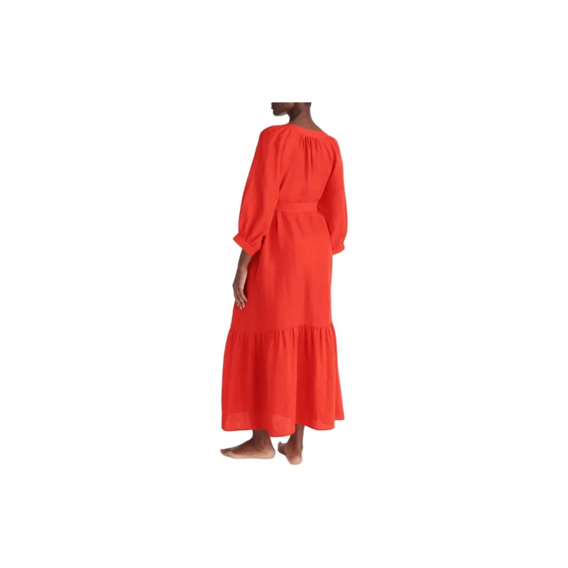 Eres Joie Linen Wrap Dress-2