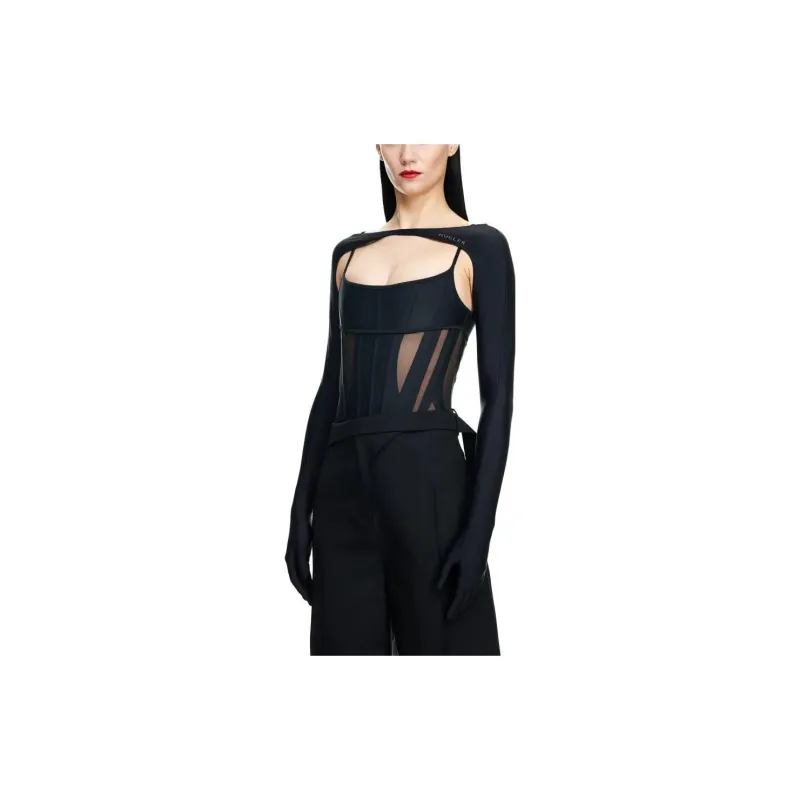 Mugler H&M Bolero Gloves Black-3