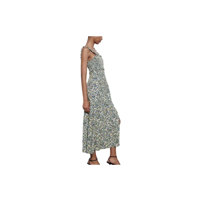 ZARA Slip Dresses Women's Multicolor-4