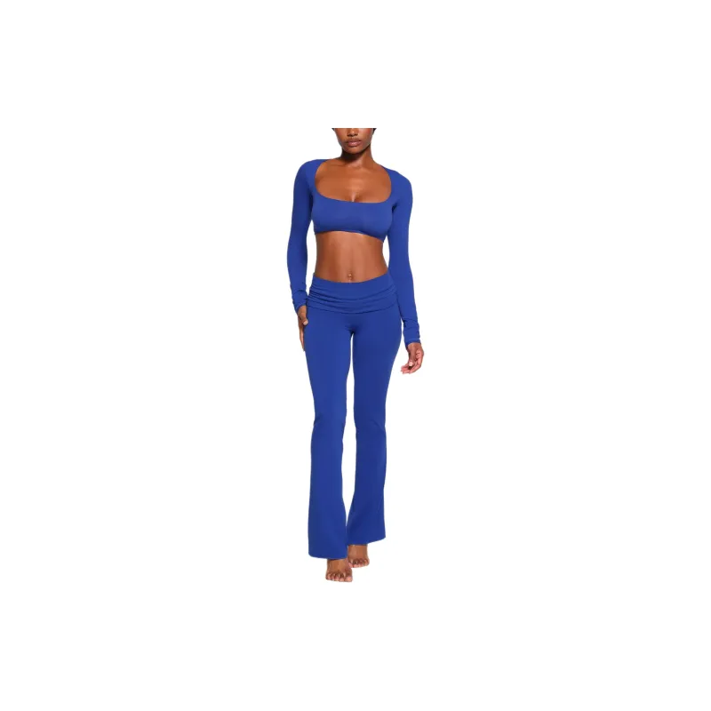 Skims Swim Long Sleeve Shrug Cobalt-1