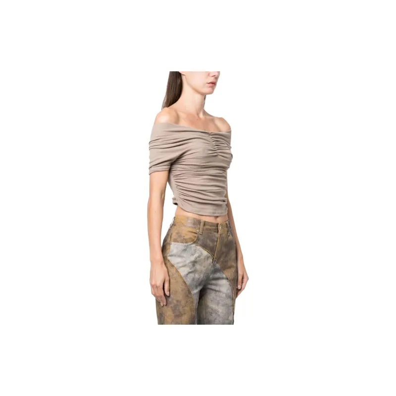 Misbhv Off-shoulder Ruched Blouse-2