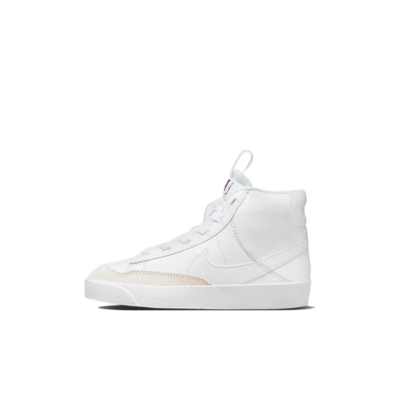 Nike Blazer 77 SE D Mid Top Skateboard Shoes White Children Aged 3 7 Years Old-0