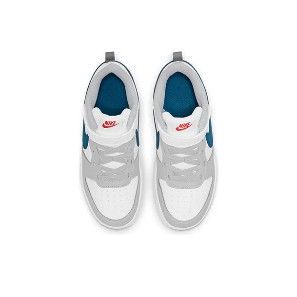 Nike Low 2 Low Top Skateboard Shoes White Gray Blue Children Aged 3 7 Years Old-3