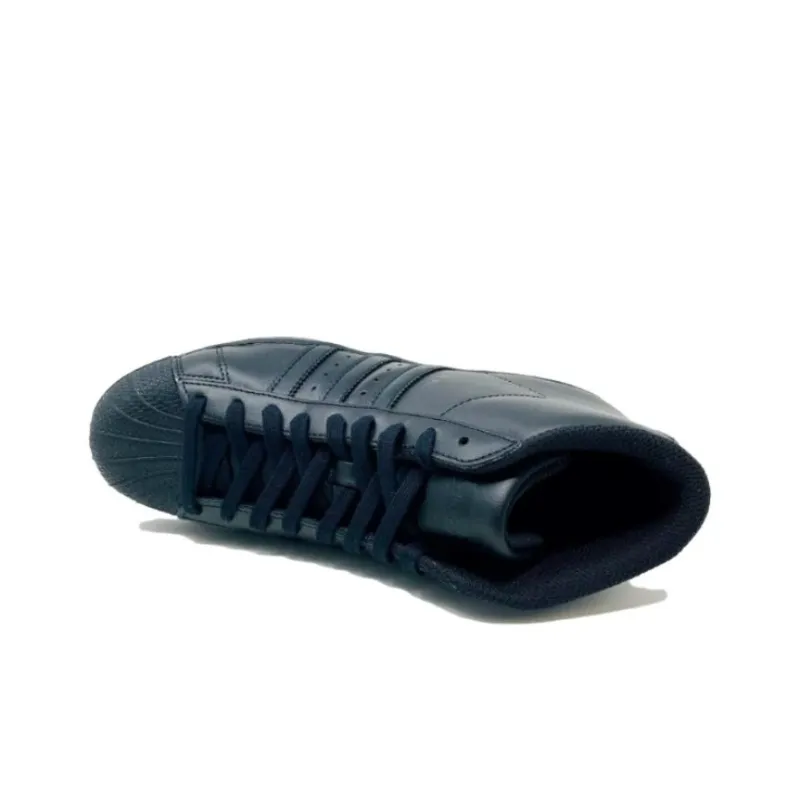 Adidas Originals Pro Model Abrasion Resistant Breathable Mid Top Kids' Skateboarding Shoes Black Teenagers-3