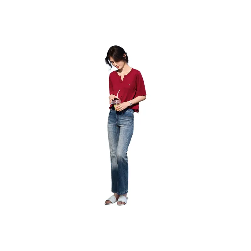 XWI Knitwear Women's Burgundy Red-1