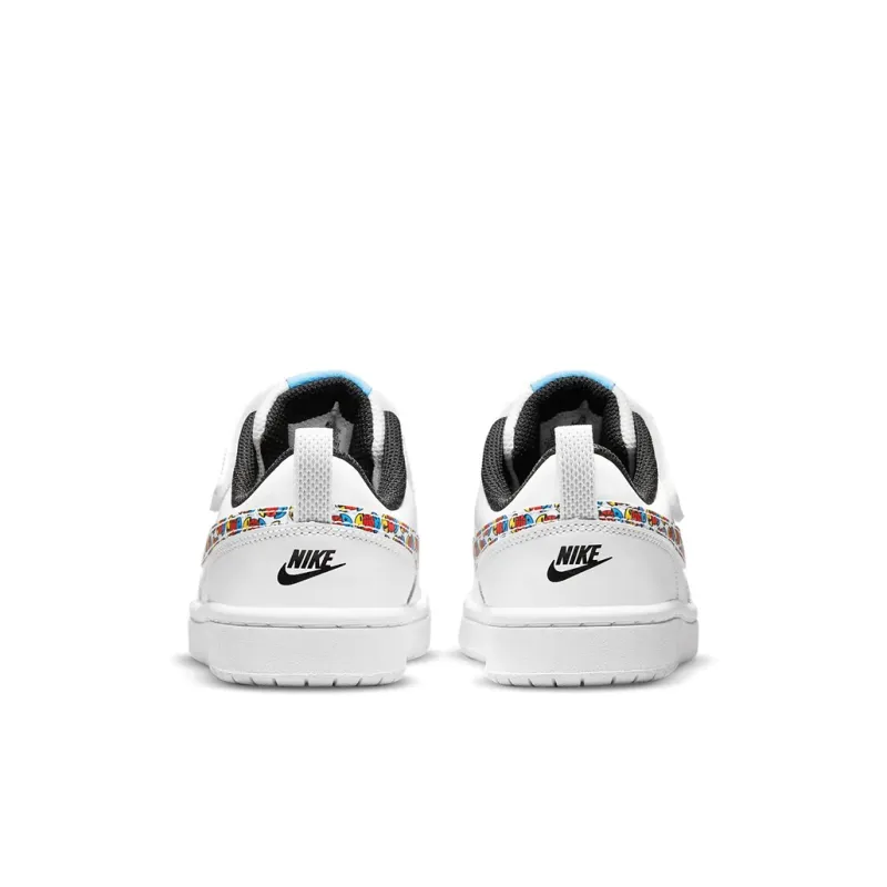 Nike Low 2 SE Slip Resistant Cushioning Abrasion Resistant Low Top Skateboard Shoes White Children Aged 3 7 Years Old-4