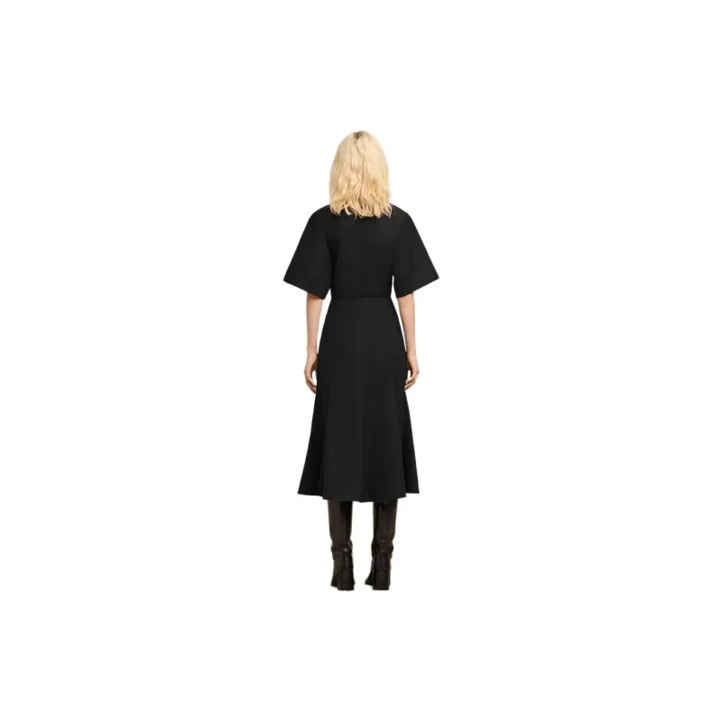 AMIPARIS Mid Sleeved Round Neck Midi Dress-3