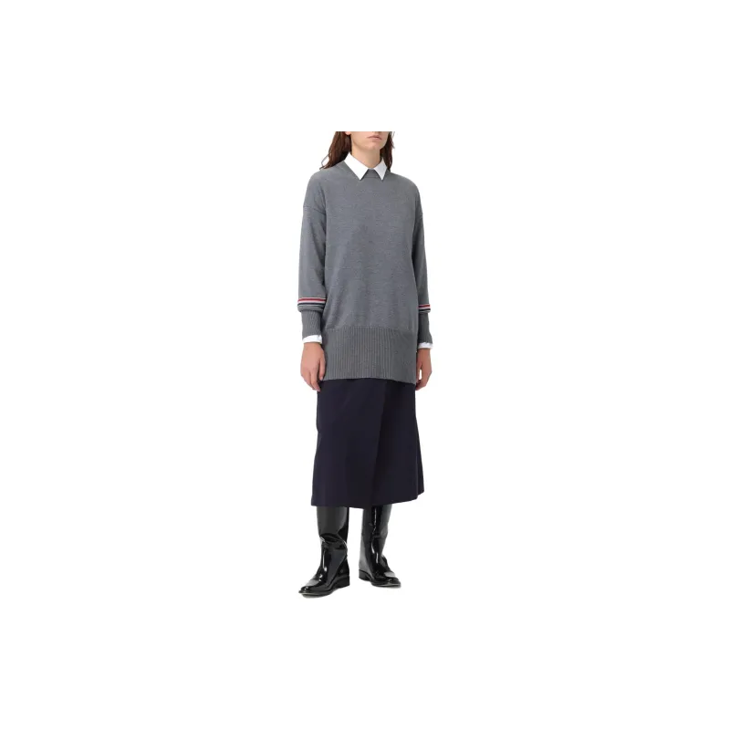 THOM BROWNE Rwb Striped Crewneck Jumper-3