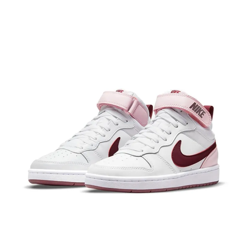 Nike Court Borough Mid 2 White Pink Foam GS-2