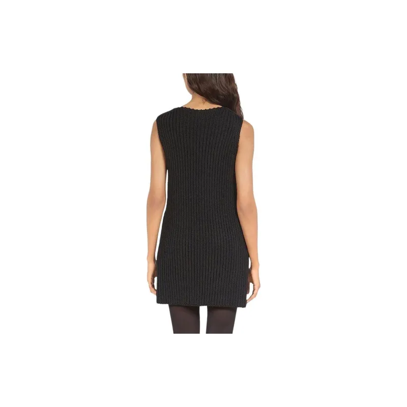 Ferragamo Sleeveless Dresses Women's Black-3