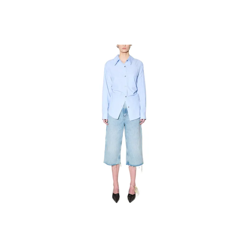 OUR LEGACY Contrast Striped Cotton Shirt-1