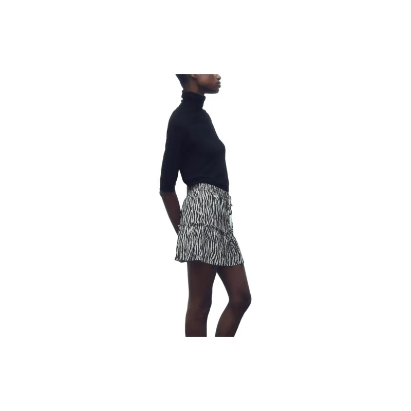 ZARA Casual Shorts Women's Zebra Print-4