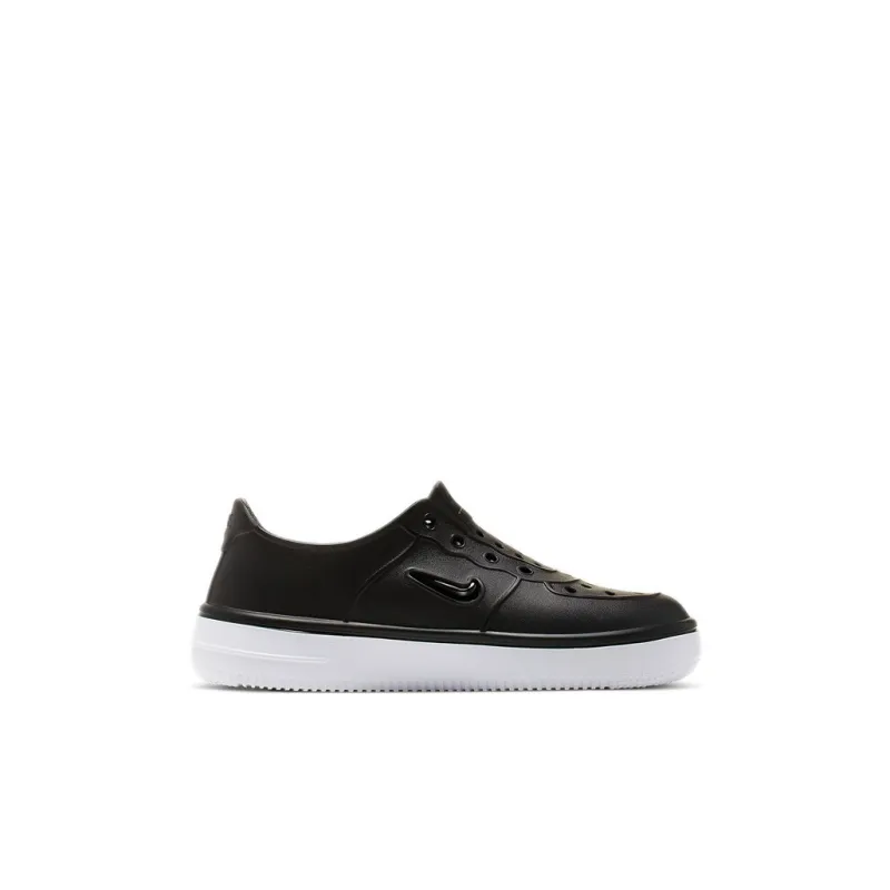 Nike Air Force 1 Breathable And Lightweight Low Top Skateboard Shoes Black White Children Aged 3 7 Years Old-1
