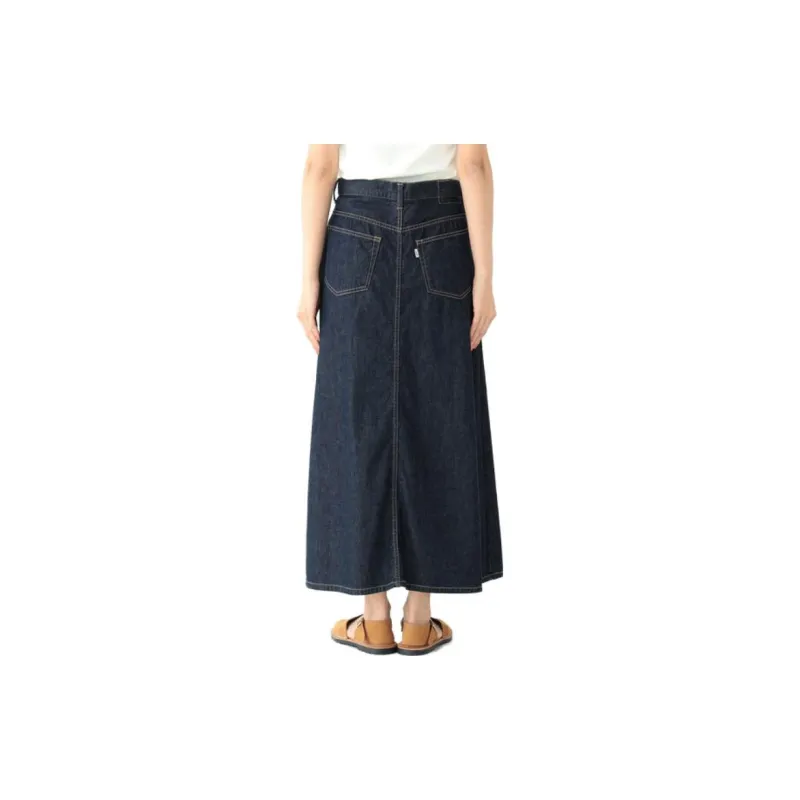 Beams Casual Long Skirts Women's Indigo-4