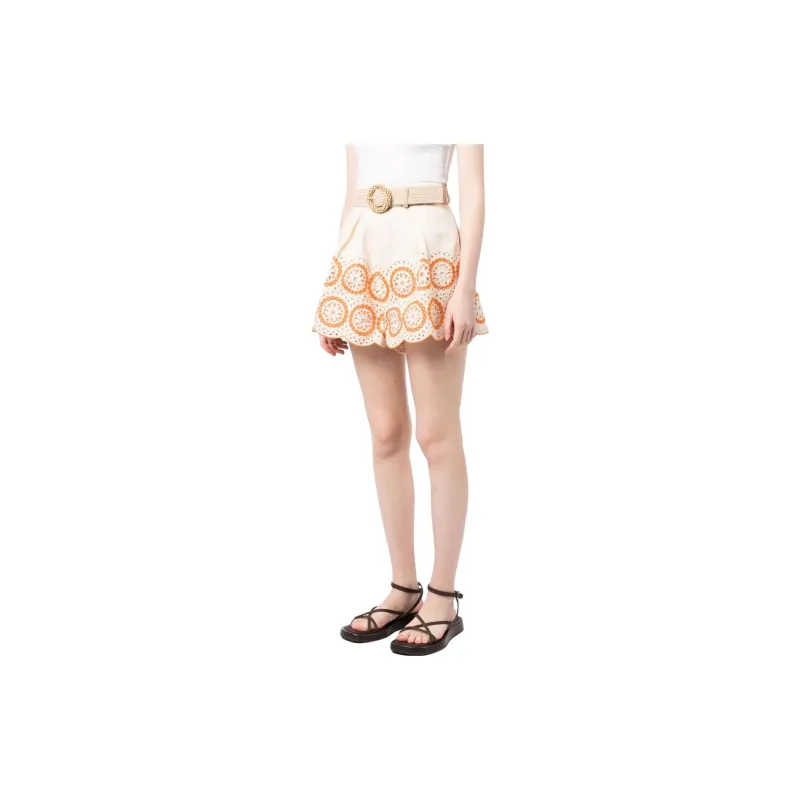 Zimmermann Broderie anglaise Linen Short Shorts-3