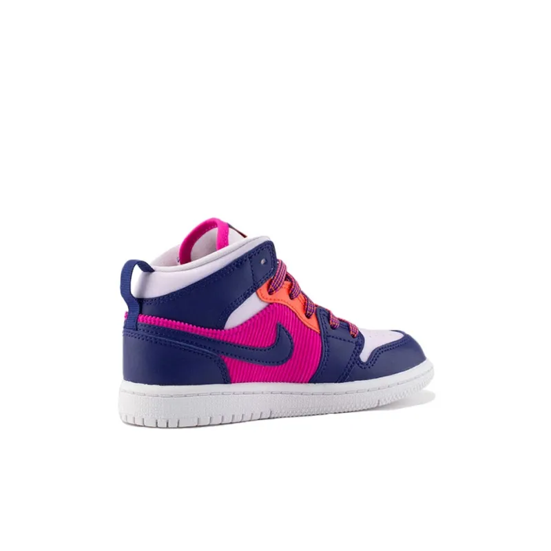 Jordan 1 Mid Fire Pink Barely Grape PS-2