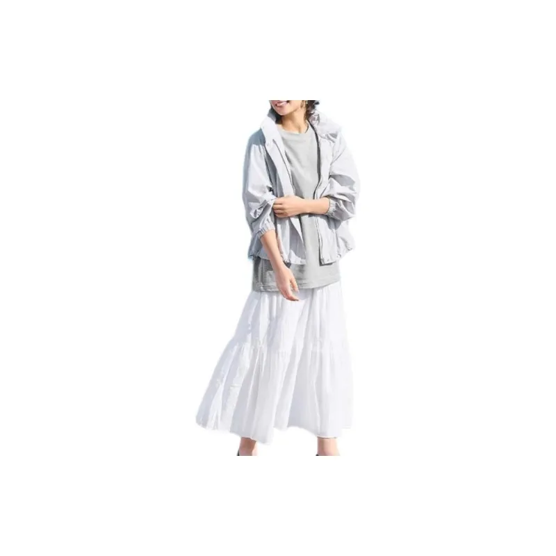 UNIQLO Casual Long Skirts Women's White-1