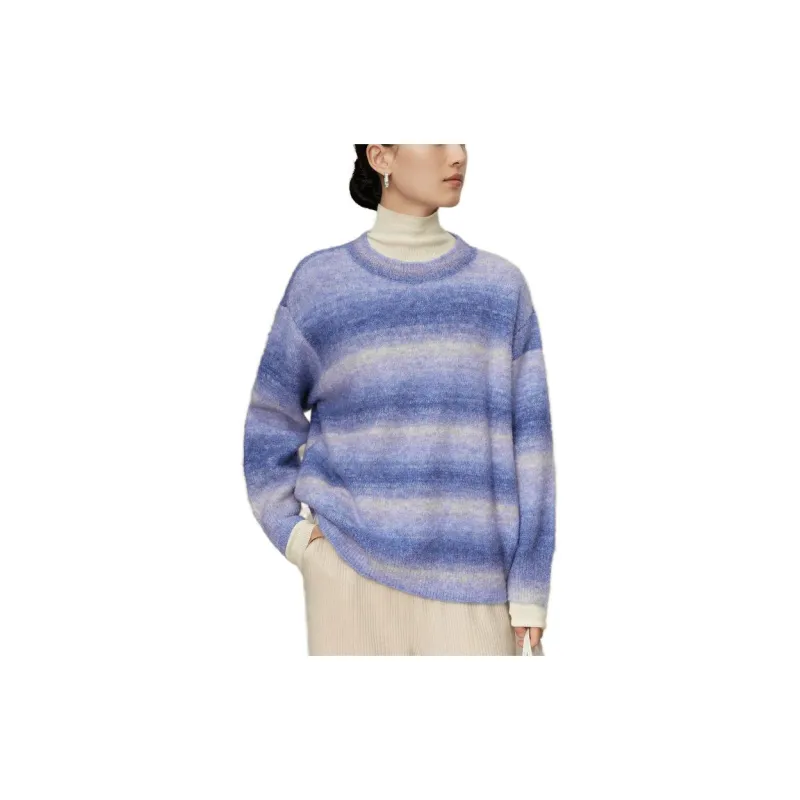 JZ. ANNAKRO Sweaters Women's Striped Violet Blue-1