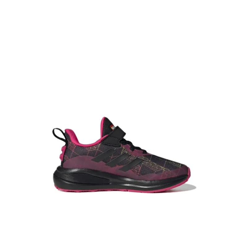 LEGO x Adidas Elastic Lace Top Strap Slip Resistant And Breathable Low Top Kids Lifestyle Shoes Black Red Kids'-1