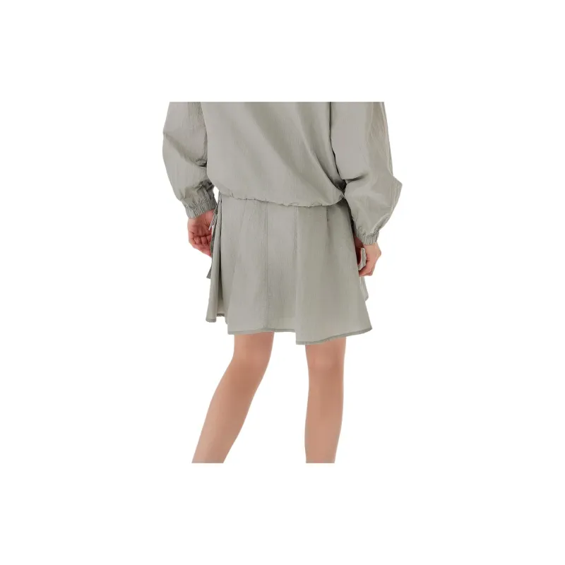 NAWAIN Cargo Short Skirts Women's Light Gray Blue-2