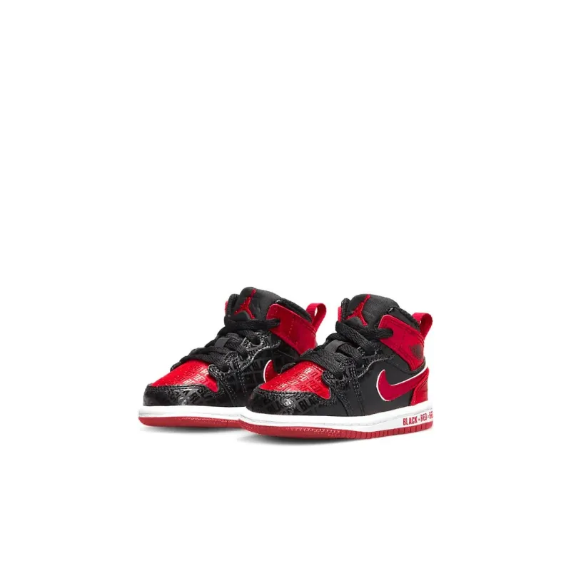 Jordan 1 Mid Black + Red = Bred TD-2