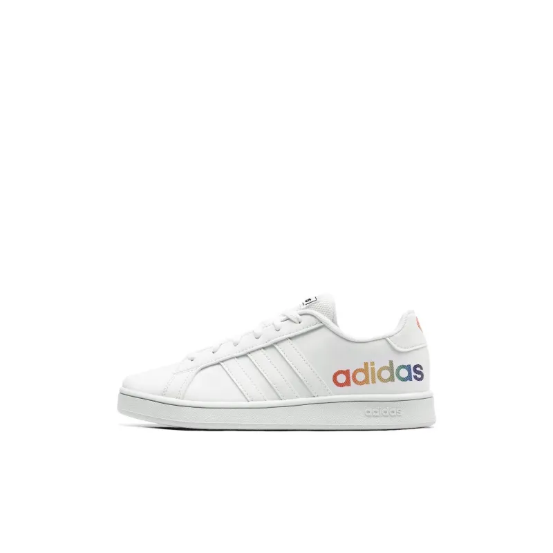 Adidas Neo GRAND COURT K Abrasion Resistant Low Top Skateboard Shoes Pure White Kids'-0