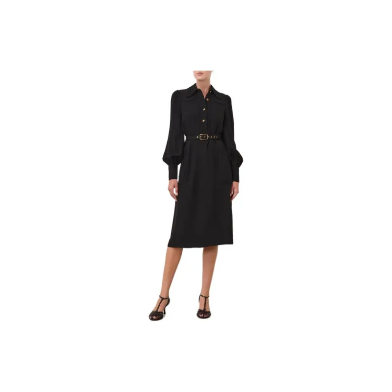 Zimmermann SS24 Long-Sleeved Dresses Women's Black-1