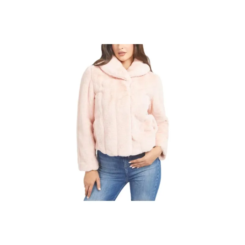 GUESS Sophy Faux-Fur Jacket Jackets Coats Women's Pink-2
