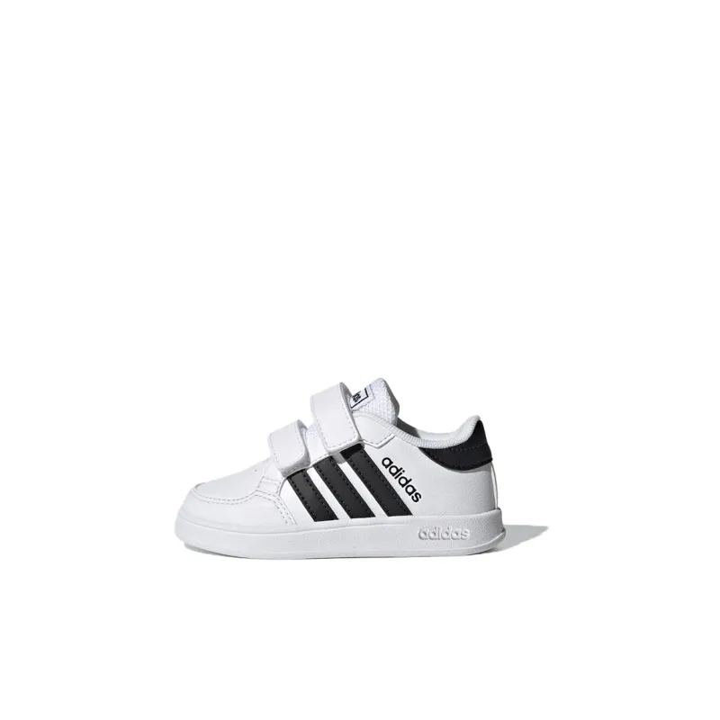 Adidas Neo Breaknet Low Top Skateboard Shoes White Black Infant And Toddler-0