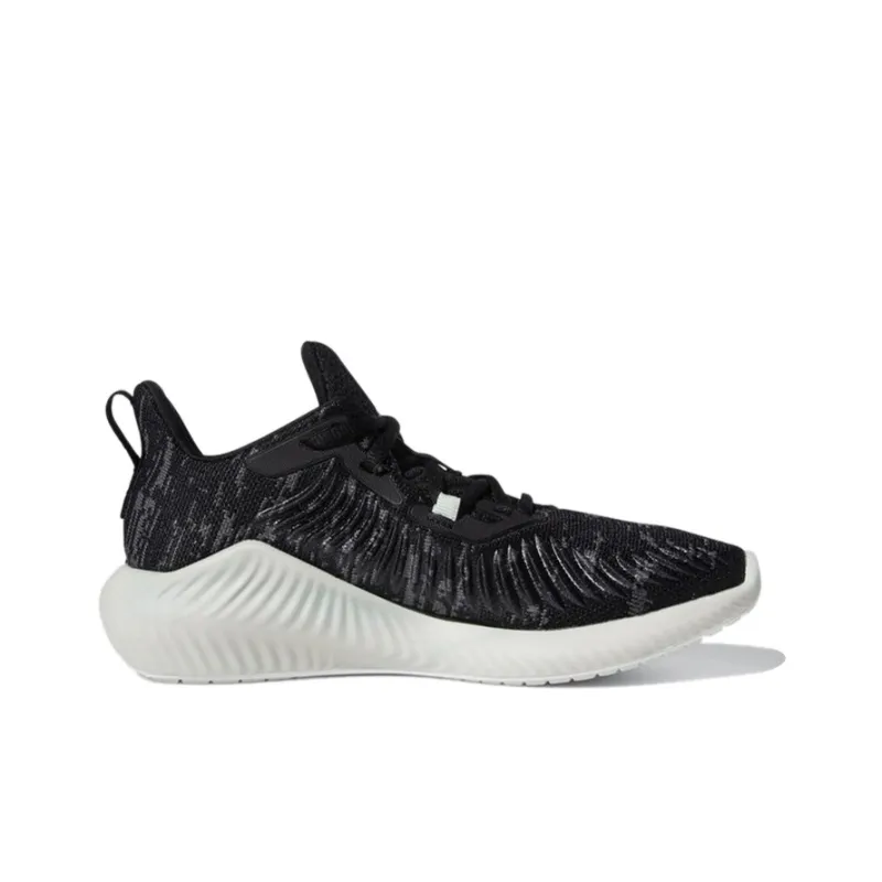 Adidas AlphaBounce Low Top Kids' Running Shoes Black Teenagers-1