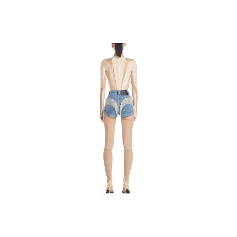 Mugler Denim Shorts Women's Blue-3