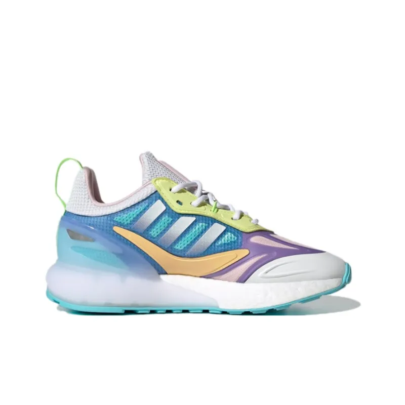 Adidas Originals ZX 2K BOOST 2.0 Slip Resistant And Breathable Low Top Kids Lifestyle Shoes Teenagers-1