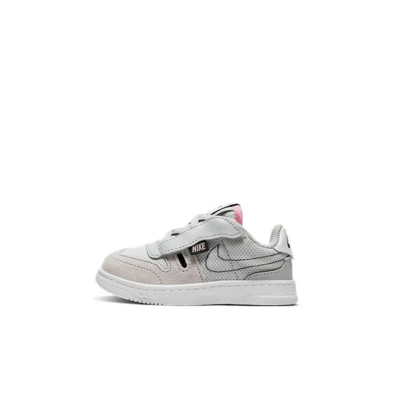Nike Squash Type TD Slip Resistant Shock Absorbers Low Top Toddler Shoes Gray Pink Infant And Toddler-0