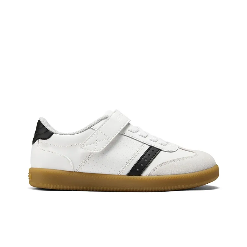 Skechers Durable Breathable Low Top Kids' Skateboarding Shoes White Black Teenagers-1