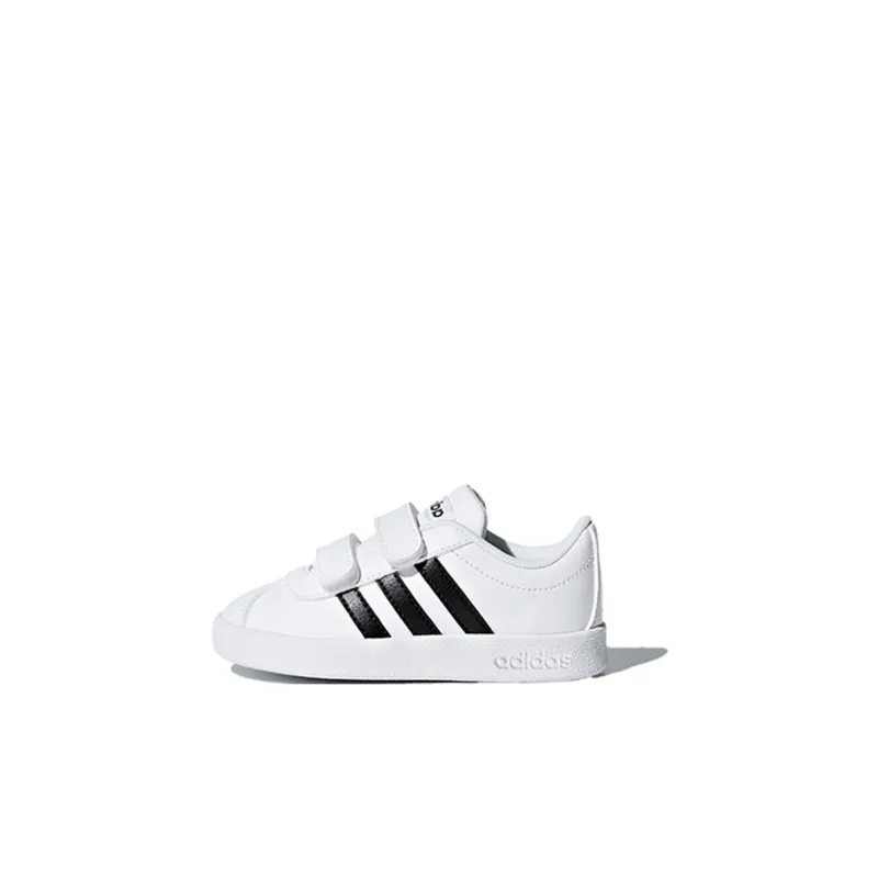 Adidas Neo VL Court 2.0 Balance Low Top Toddler Shoes White Black Infant And Toddler-0