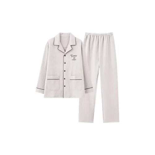 UAVAE Pajama Set Men's Apricot Gray