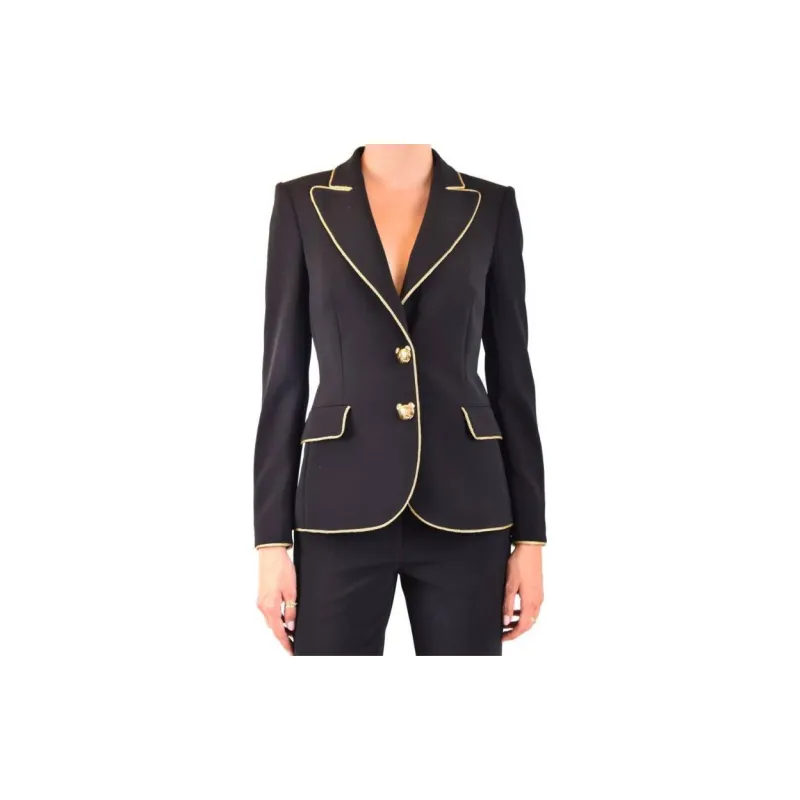 MOSCHINO Metallic trim Tailored Blazer-1